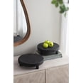 thumbnail image 5 of A&B Home Set of 2 Round Black Teak Wood Plant Stands 11.8" x 11.8" x 3.9", 5 of 10