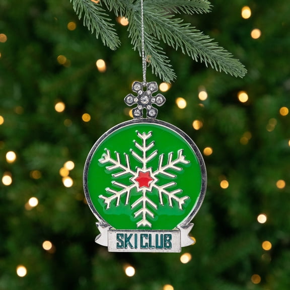 Midwest Ski Club Snowflake Christmas Charm Ornament - 3.5"