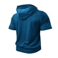 thumbnail image 5 of Mens Short Sleeve Hoodie Zip Up Summer Lightweight Sweatshirts with Hood Plain Drawstring Zipped Hoodies Shirts Casual Hoody Solid Color Workout Sports Hooded Tops, 5 of 7