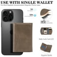 thumbnail image 4 of Allytechgroup 2 In 1 Wallet Case for Samsung Galaxy S25 Ultra, [Compatible with Magsafe] Magnetic Back Cover with Cards Holder Stand Feature Shockproof Phone Case for Wome Men, Coffee, 4 of 5