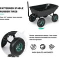 thumbnail image 6 of YSSOA Garden Dump Cart with Steel Frame, Heavy Duty Outdoor Wagon 10'' Rubber Tires, Black, 6 of 8