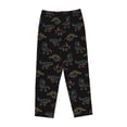 thumbnail image 4 of Xecao Neon Dinosaur Women's Straight Lounge Pajama Pants: The Epitome of Relaxed Sleepwear, 4 of 9