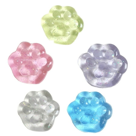 ELFINDEA Cat Taba Squishy Paw Mini Silicone Cat Paw Squishy Toys for Stress Relief Ultra-Soft Quick Recovery (3 Pack)