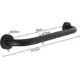 thumbnail image 2 of Toilet Grab Bar Stainless Steel Bathtub Handle Wall Mounted Towel Holder Bathroom Bathtub Handle, Black (40CM), 2 of 5
