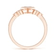 thumbnail image 2 of ANGARA Natural Diamond Composite Heart Promise Ring in 14K Rose Gold for Women (Size-2mm| Color-H| Clarity-SI2) | April Birthstone, Anniversary, Jewelry Gift for Women | Natural Diamond Ring, 2 of 8