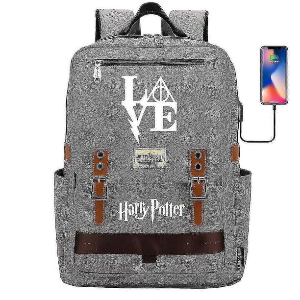 Harry Potter Teenage Schoolbags For Men And Women Casual Backpack Computer Compartment Schoolbag-3