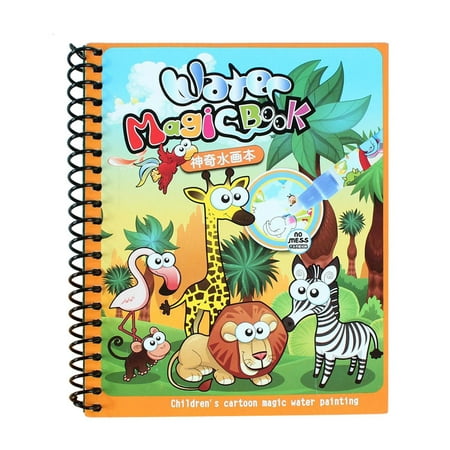 Kids Magic Water Drawing Book Reusable Doodle Educational Toys (Forest)