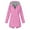 Hot Pink, variant on Jacket Coats for Women Zpanxa Women Casual Solid Jacket, Warm Winter Coat Thicken Hooded Jacket, Outdoor Plus Size Warm Snow Windproof Outerwear Coat Black L