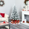 thumbnail image 6 of Nearly Natural 5' Flocked Fir Artificial Christmas Tree, White, 6 of 6
