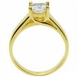 thumbnail image 2 of Pompeii 1 CT Princess Cut Diamond Solitaire Engagement Ring 14k Yellow Gold, 2 of 3