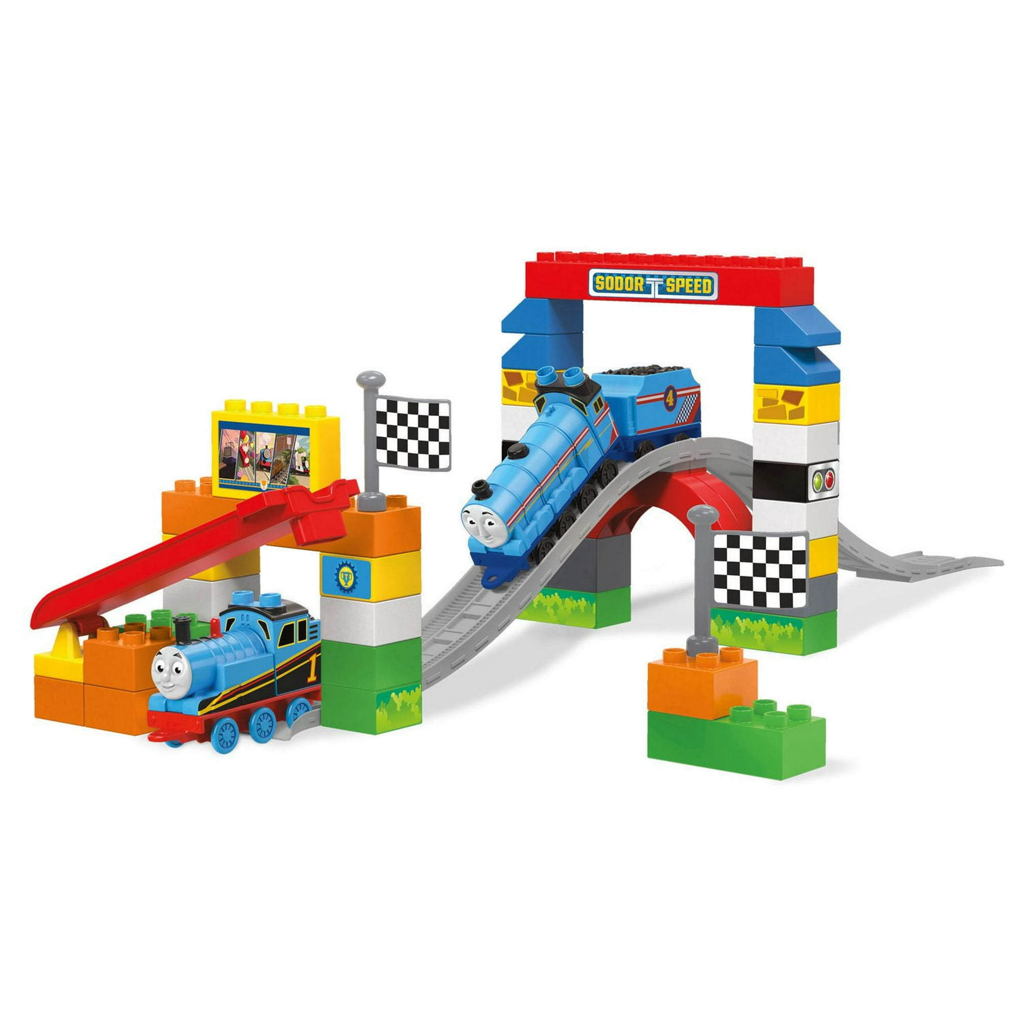 MEGA BLOKS Thomas Friends Railway Race Day Building Set