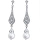 thumbnail image 1 of Art Deco Pearl Earrings-Vintage Pearl Dangle Earrings Pearl Wedding Earrings for Brides Bridesmaids Mother of the Bride, 1 of 5