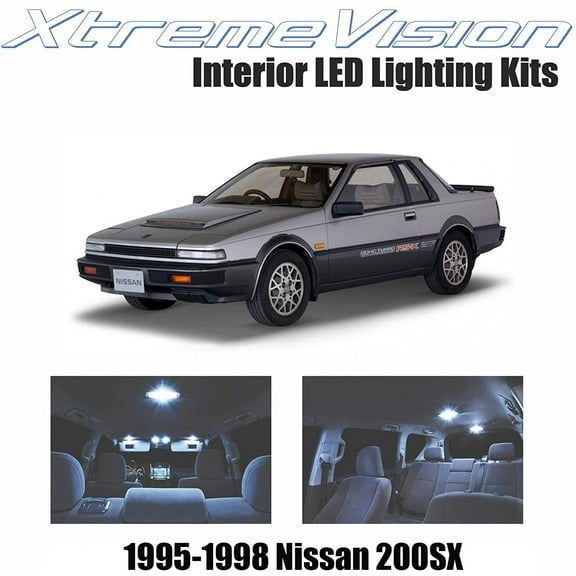 Xtremevision Interior LED for Nissan 200SX 1995-1998 3 Pieces Cool White Interior LED Kit   Installation Tool