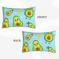 thumbnail image 4 of Balery Cartoon Avocado Pillow Covers,Bed Pilowcases,Reversible Plush Throw Pillow Covers End Pillow Encasement,Pillow Case - 16"X24", 4 of 9