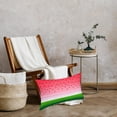 thumbnail image 3 of Summer Lumbar Pillow Covers 12x20 Inch Set of 2 Watermelon Decorative Throw Pillows Green Red Stripes Pillow Cases Farmhouse Home Decor for Cushion Couch Sofa Outdoor, 3 of 6