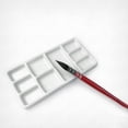 thumbnail image 3 of Miangastore Ceramic Paint Pallet Rectangular Pigment Tray Oil Painting Pallet (White), 3 of 8