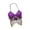 Purple, variant on amagogo Sequin Crop Top Belly Dance Outfits,Halter Bra Top for Club Festival Performance Blue
