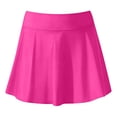 thumbnail image 5 of Feancey Swim Skirts with Briefs for Women Stretchy High Waist Mini Skirt Solid Color Casual Beach Short Skirt Pants Lightweight Comfort Athletic Skorts Hot Pink S, 5 of 8