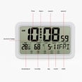 thumbnail image 2 of Reloj Escritorio Con Temperatura Humedad Y Fecha Reloj Digital (blanco), 2 of 9