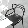 thumbnail image 4 of Black Dining Chair Set of 4 - Modern Accent Chairs with Premium Seat Shell Sturdy Metal Legs, Easy Clean Tool-Free Assembly for Home Office, 4 of 9