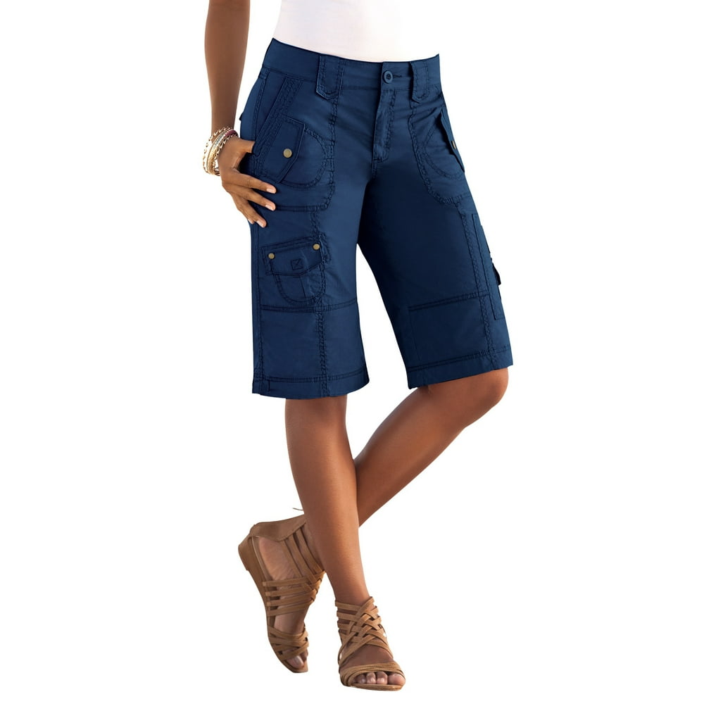 Roaman's - Roaman's Women's Plus Size Cargo Shorts - Walmart.com ...