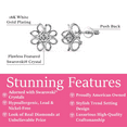 thumbnail image 3 of Cate & Chloe Alexis 18k White Gold Plated Flower Stud Earrings with Swarovski Crystals for Women, 3 of 9