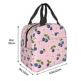 thumbnail image 5 of Pink Blueberry Lunch Bag Thick Aluminum Foil Lunch Tote for Women Office Picnic Gift, 5 of 7