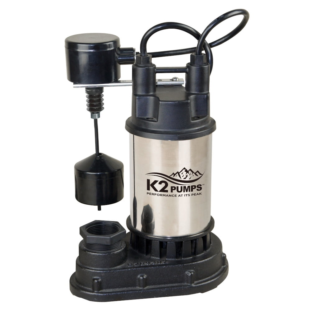 K2 Pumps Sump Pump 1/2 Hp Stainless Steel With Direct In Vertical
