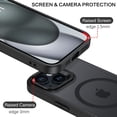 thumbnail image 3 of DUEDUE for iPhone 15 Case with Stand Compatible with Mag-Safe,Strong Magnetic Translucent Matte Slim Shockproof Cover Case for iPhone 15 6.1",Black, 3 of 6