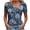 Navy, variant on Horkkom Dress Shirts for Women Spring Summer V Neck Short Sleeve Blouses Floral Print Dressy Business Casual Tops M