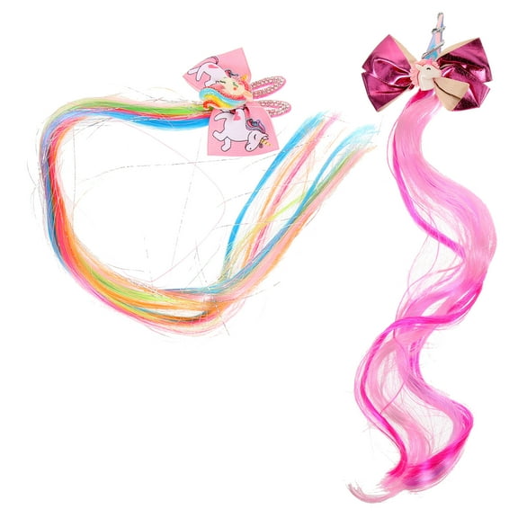 CTIRCHIU 2Pcs Assorted Color Hair Pins Stylish Unicorn Pattern Durable Non Deform Wig Clips