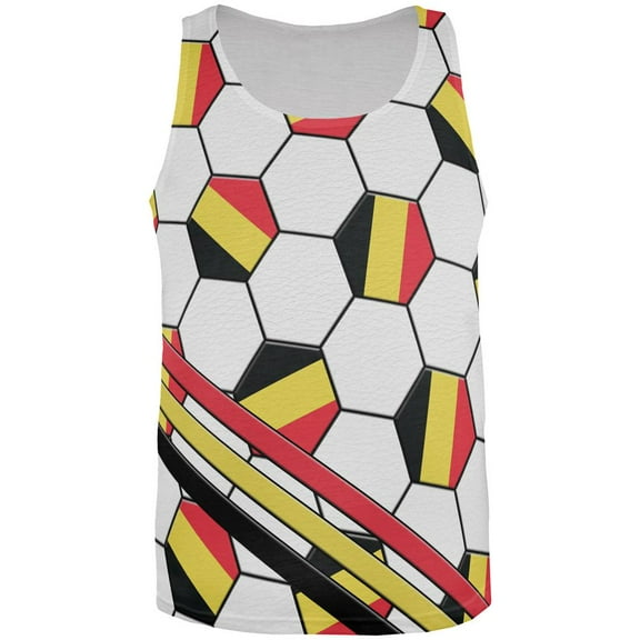 World Cup Belgium Soccer Ball All Over Mens Tank Top Multi X-LG