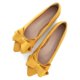 thumbnail image 1 of Zapatillas de ballet SAILING LU Bow-Knot para mujer, ante, color amarillo, talla 9.5, 1 of 7