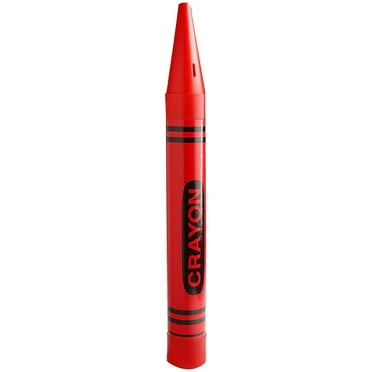 Crayon Coin Savings Bank - Measures Approximately 22.5" Tall x 2.25" Wide & deep - Color: Red