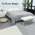 thumbnail image 2 of PiccoCasa Soft Microfiber Plush Flannel Blanket Luxury Bed Blanket, Gray Twin (60"x78"), 2 of 7