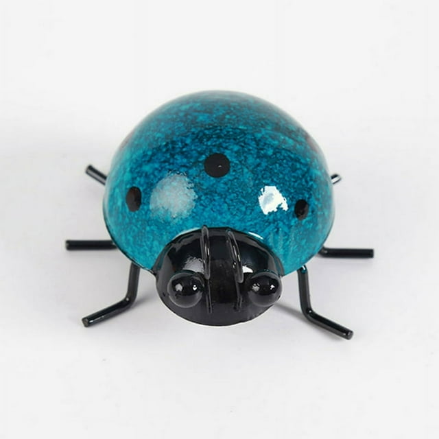 Metal Bugs Ladybugs Wall Ground Fence Garden Outdoor Art Decor Ladybug