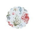 thumbnail image 3 of Behari Coastal Sea Life Cotton Quilted Round Reversible Placemats, Set of 6, 17", 3 of 7