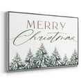 thumbnail image 3 of Merry Christmas Trees - Framed Gallery Wrapped Holiday Canvas - 25 x 37 - Silver Frame, 3 of 8