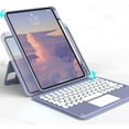 thumbnail image 2 of Magnetic iPad 10th Generation 2022 Keyboard Case with Touchpad Cute Color Keyboard Vertical Stand Movable Clear Back Case Detachable Keyboard, 2 of 8