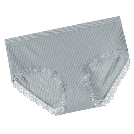 

ELENXS Women Panties Girl Mid-waist Breathable Panty Sexy Lace Bowknot Briefs Underwear