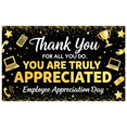 thumbnail image 2 of LUUFILx Black Background Banner with Gold Glitter Elements Thank You Message Employee Appreciation Day, 2 of 8