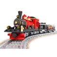 thumbnail image 4 of 2023 modelo de bloques de construcción, estación de vías de carga de ferrocarril, locomotora de pasajeros, rieles, juegos de ladrillos, juguetes de construcción, 4 of 4