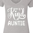 thumbnail image 4 of Inktastic For Aunts | One of a Kind Auntie (white) Women's V-Neck T-Shirt, 4 of 5