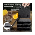 thumbnail image 2 of 12pcs Coasters Bulk 4 Inch Square Black Stone Coaster Handmade Drink Bar Coasters with Shelves, 2 of 5