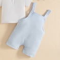 thumbnail image 5 of Gubotare Summer Baby Boy Clothes Newborn Baby Boys Summer Outfits Casual Short Sleeve Romper Shorts Set 0 3 6 9 12 18 24 Months,Blue, 5 of 6