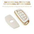 thumbnail image 4 of OFFCURVE Car Key Fob Cover for Hyundai, Special TPU Key Fob Case Holder for Hyundai Elantra Tucson Sonata Elantra GT Ioniq 4 Buttons Smart Key Protector, White, 4 of 6