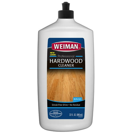 Weiman Wood Floor Cleaner - 32 Ounce - For Hardwood, Finished Oak, Maple, Cherry, Birch, Engineered, and More - Professional, Safe, Steak-less 32 fl