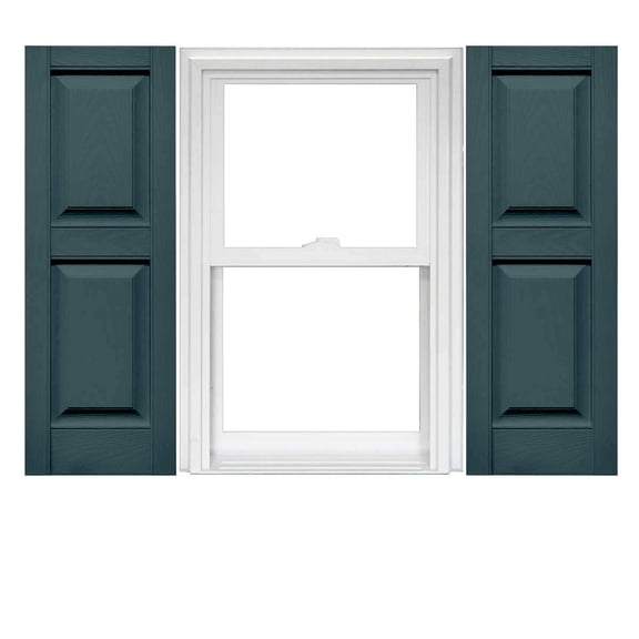 Mid America Raised Panel Vinyl Shutters 12 Inch Width (1 Pair)