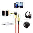 thumbnail image 4 of JacobsParts 3.5mm AUX Cable Car Stereo Audio Auxiliary Headphone Jack Cord Right Angle Male to Male, 3ft (Red), 4 of 4
