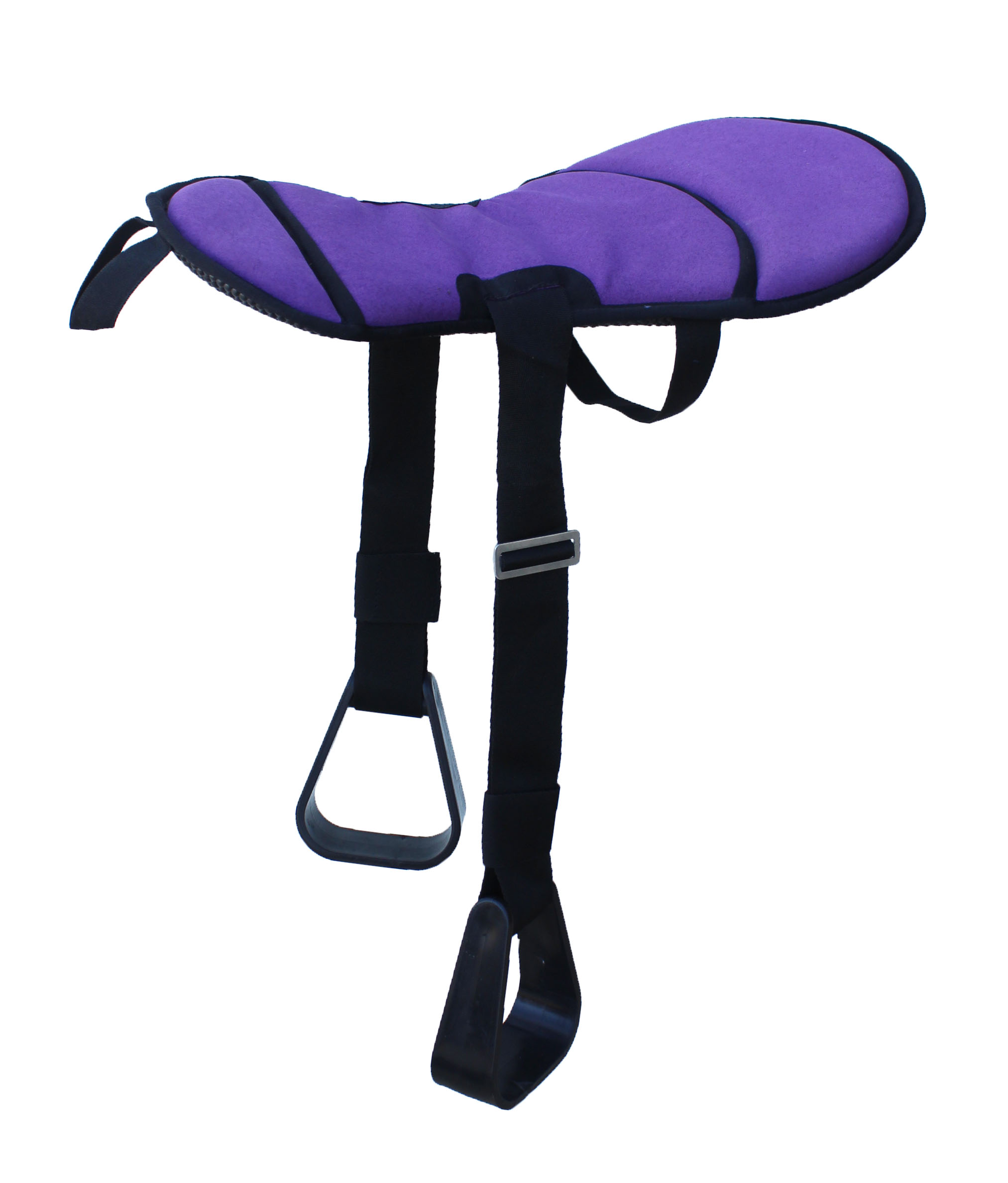 Horse Western Saddle Youth Neoprene Padded Seat Buddy Stirrups Purple